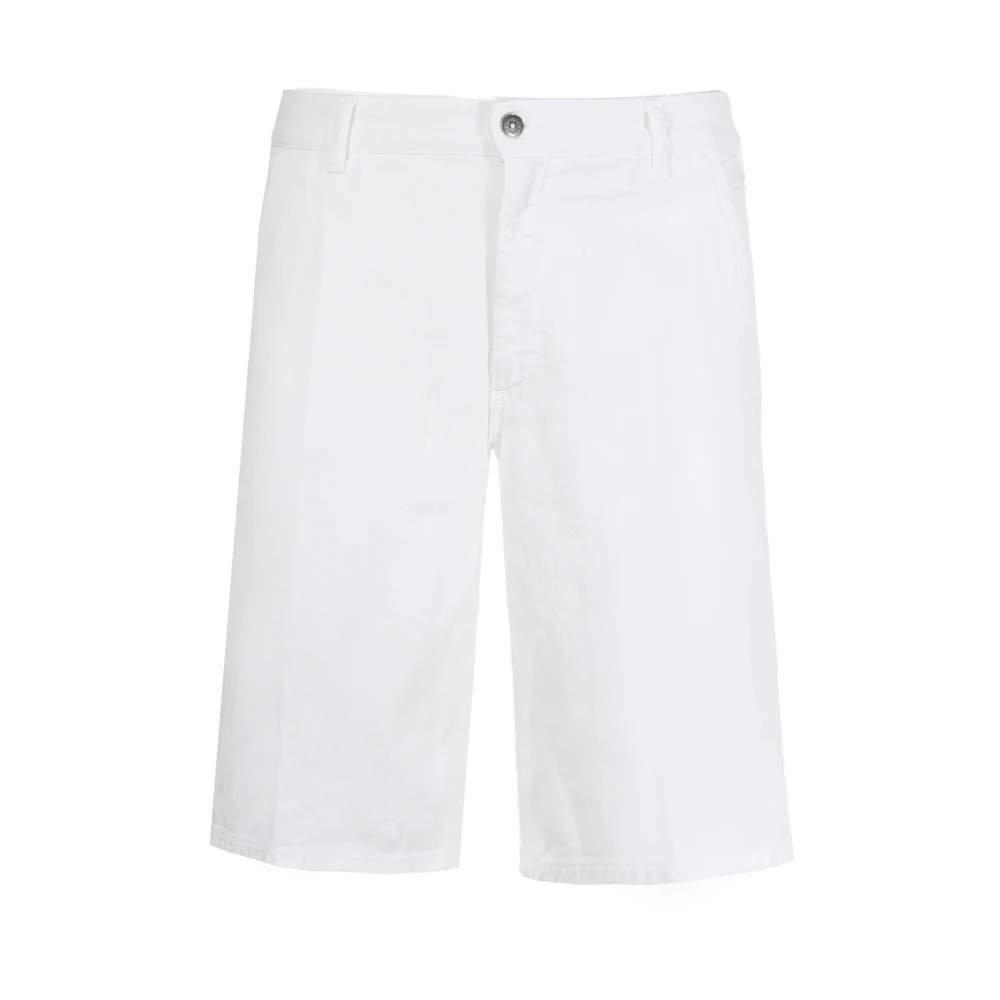 Dondup Heren Bermuda Shorts Regular Fit Lage Taille White Heren