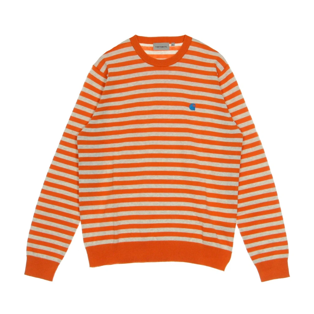 Carhartt WIP Clockwork ash Heather Lichtgewicht Heren Trui Orange Heren