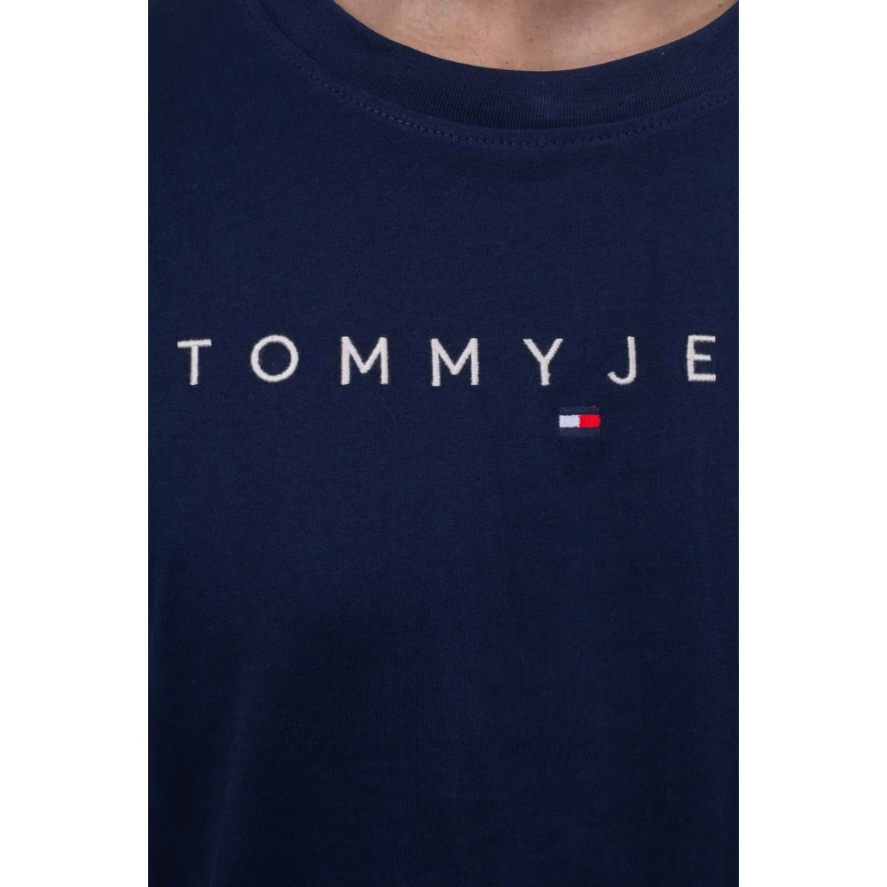 Tommy Jeans Lineair Logo Regular Fit T-Shirt Blue Heren
