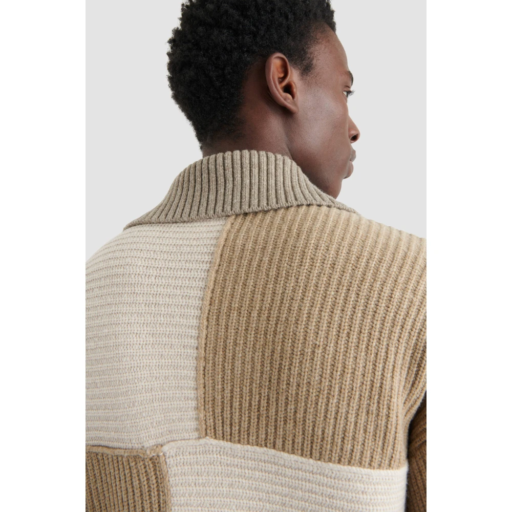 Axel Arigato Franco Patchwork Trui Beige Heren