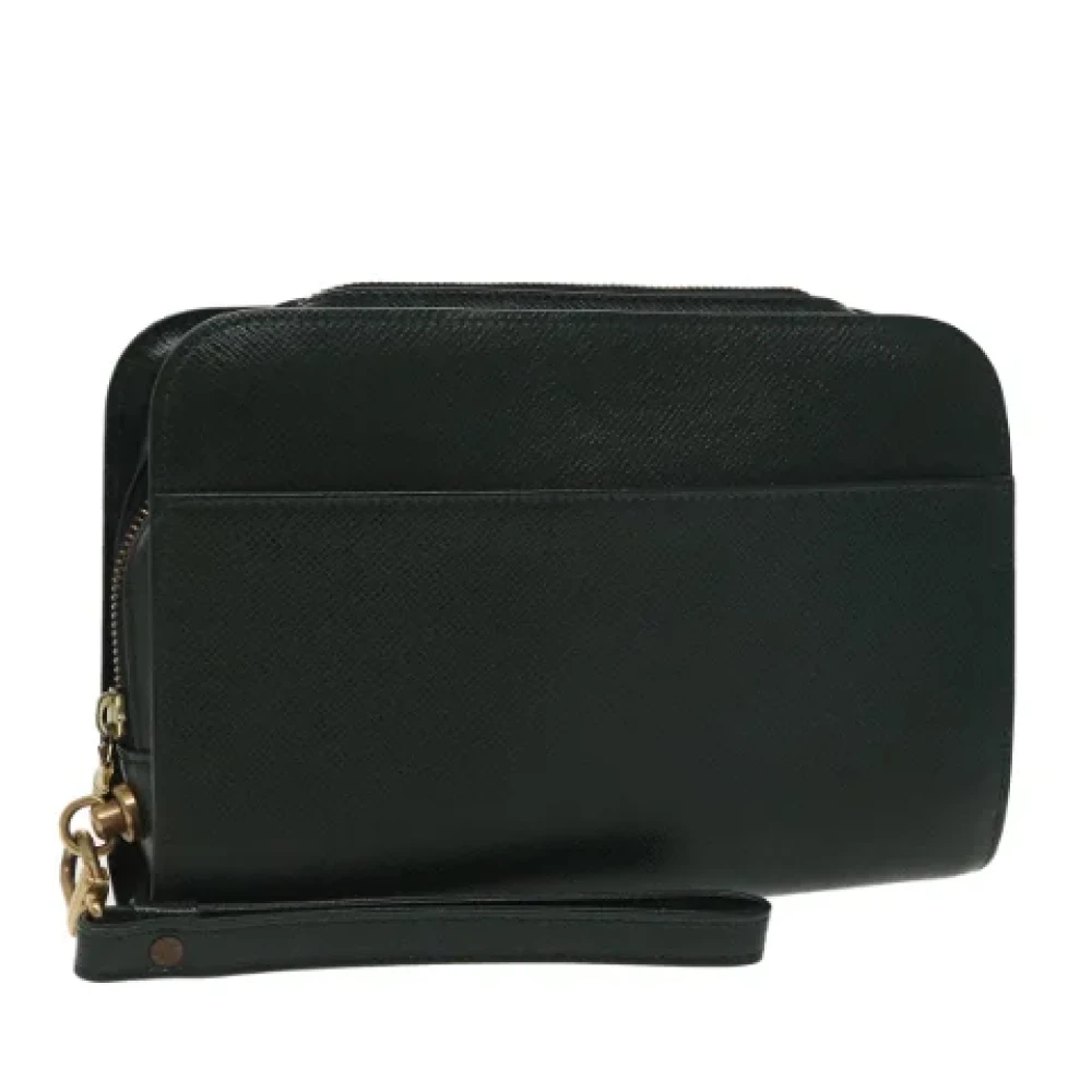 Louis Vuitton Vintage Pre-owned Leather clutches Green Dames