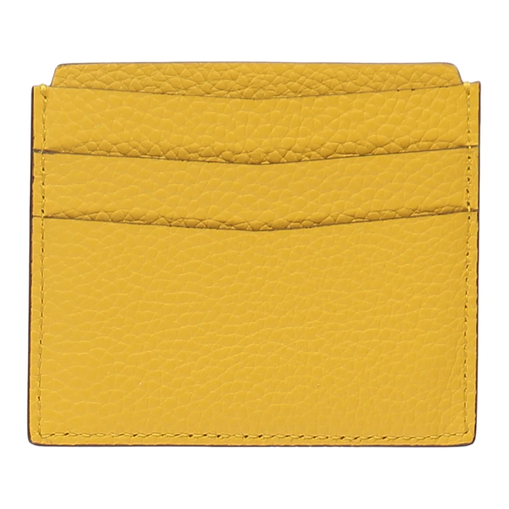 Moreau Paris Logo Detail Leren Kaarthouder Yellow Dames