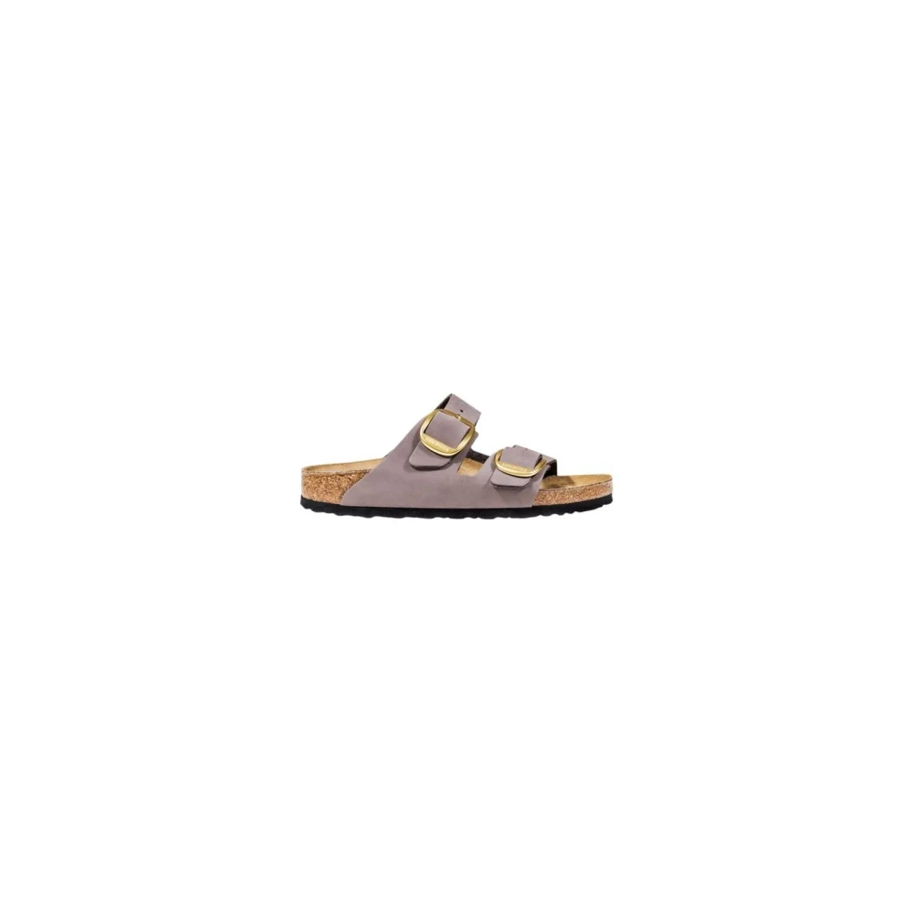 Birkenstock Women's Purple Sliders, 4 Uk, Suede Leather Strap-On Sandals