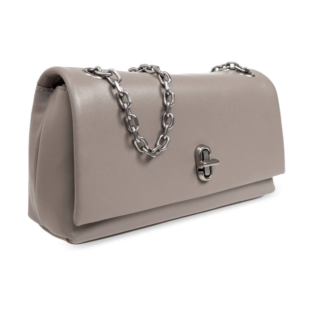 Marc Jacobs Leren schoudertas Gray Dames