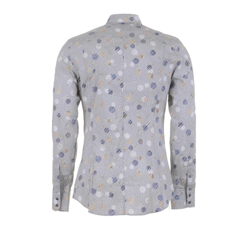 Dolce & Gabbana Gedrukt overhemd lange mouwen Sicilia Collection Gray Heren