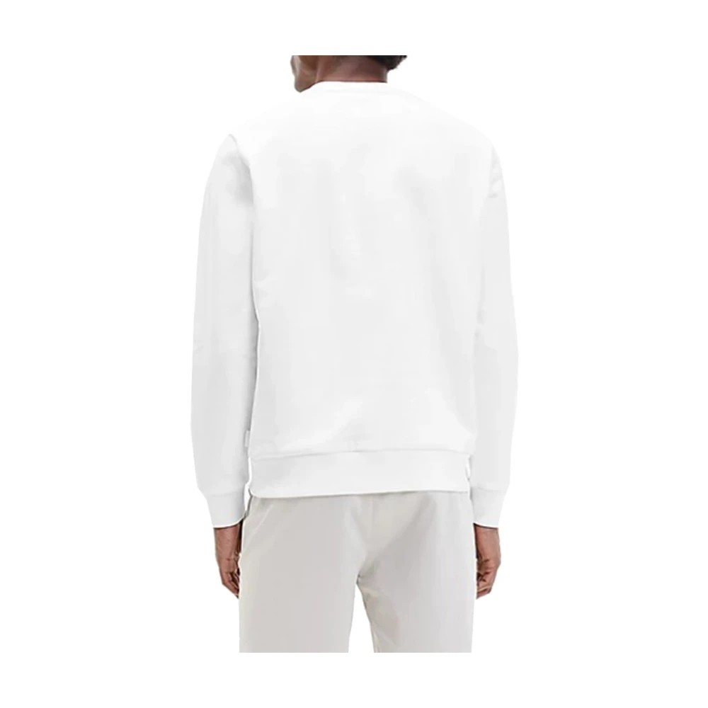 Calvin Klein Modern Sweatshirt met Logo op de Voorkant White Heren