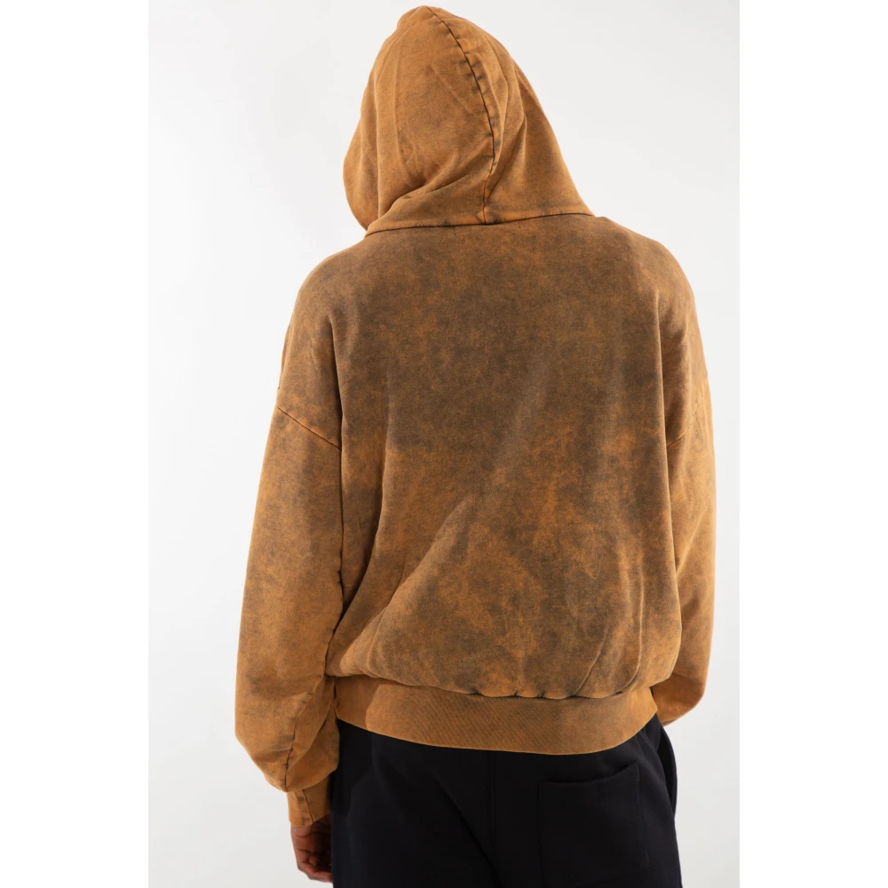 Garment Workshop Marmeren was hoodie Brown Heren