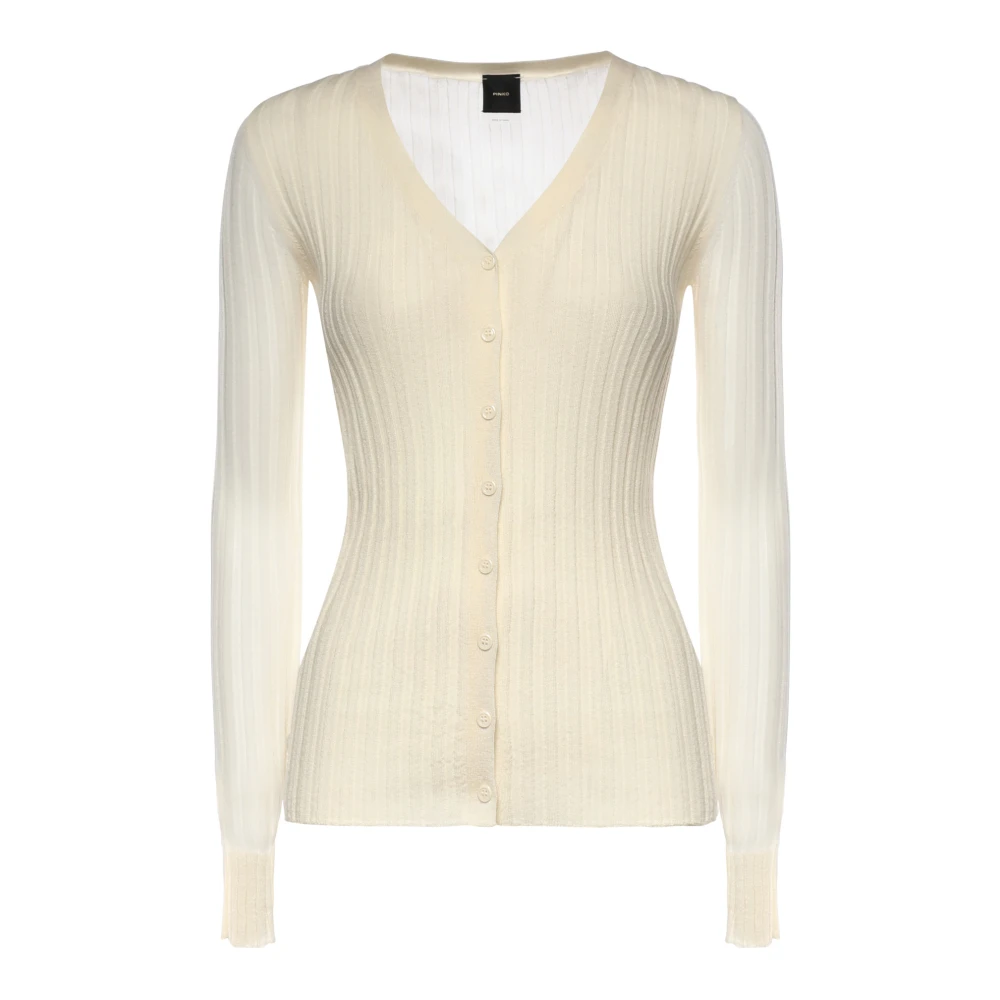 Pinko Women's Beige V-Neck Cardigan