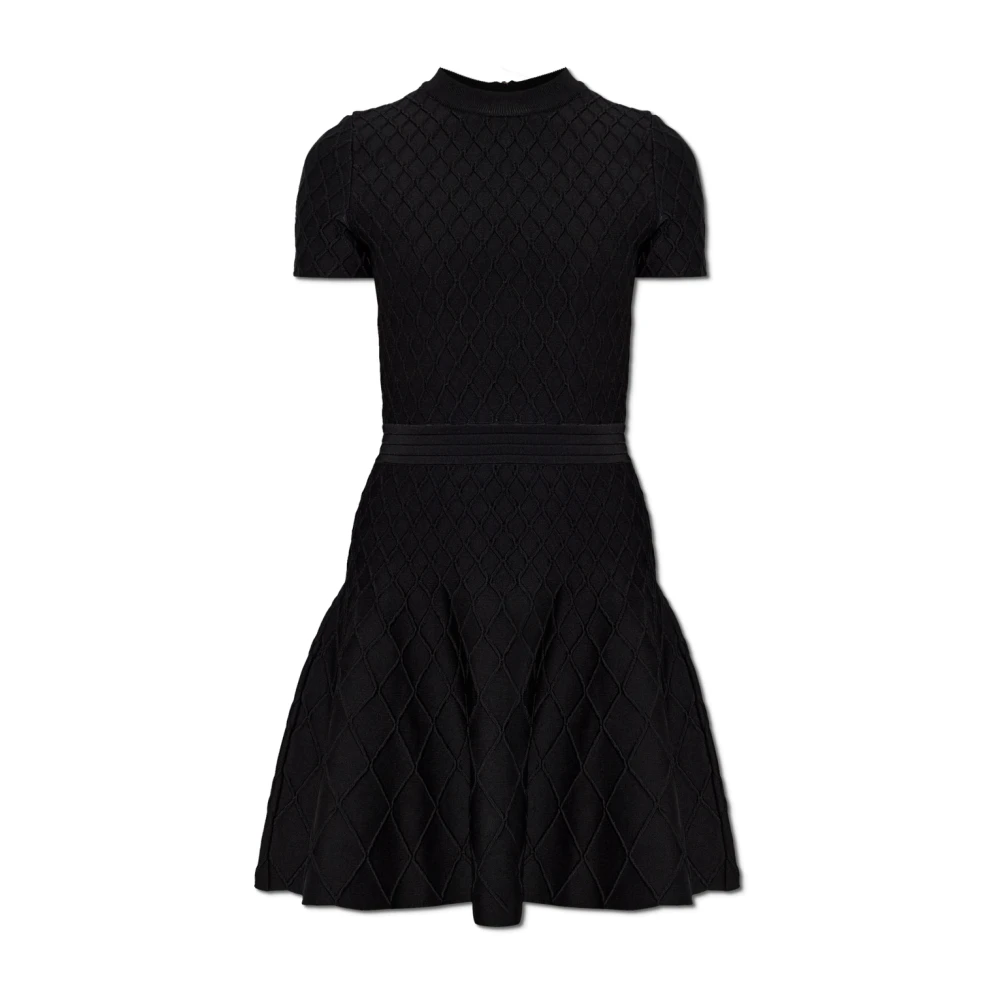 Balmain Donna Nero Abito Skater In Maglia - Immagine 2