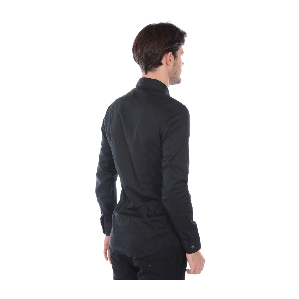 Daniele Alessandrini Casual Button-Up Overhemd Black Heren