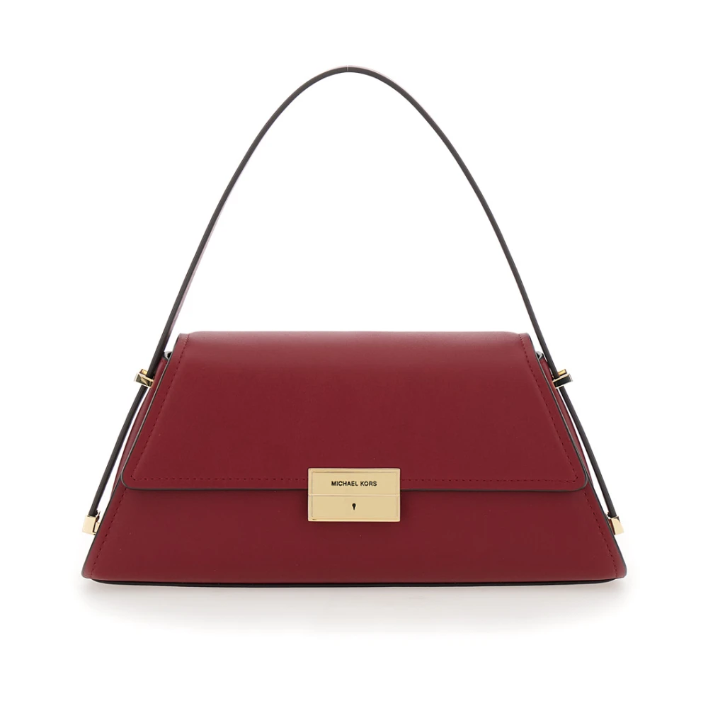Michael Kors Rode leren schoudertas met logo Red Dames