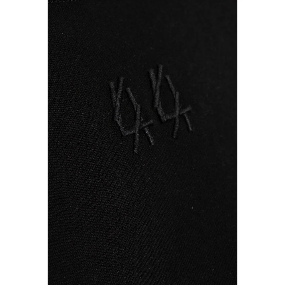 44 Label Group Lange mouw katoenen t-shirt Black Heren