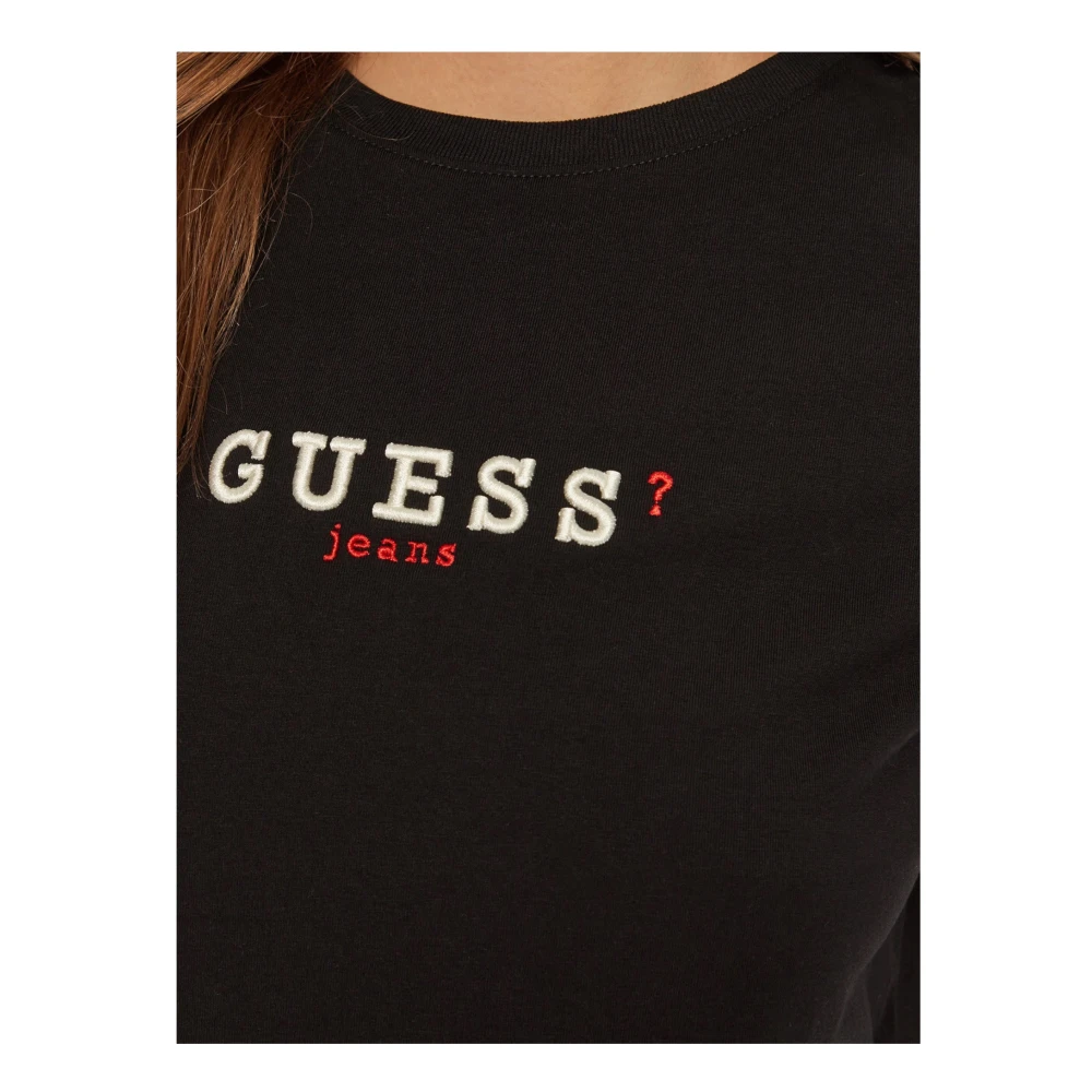 Guess Organisch katoenen dames T-shirt Regular Fit Black Dames