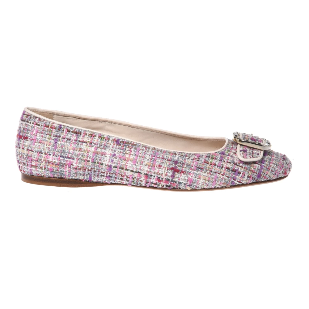 Baldinini Ballerine En Tweed Multicolore Femme Chaussures Multicolore 39 Eu