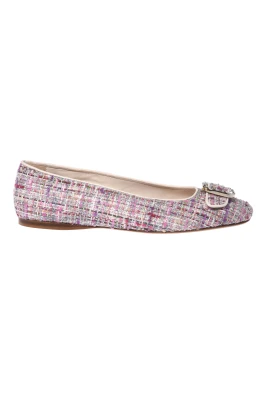 Multicolor Tweed Ballerina