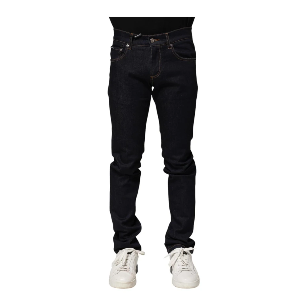 Dolce & Gabbana Men's Black Slim Fit Denim Jeans