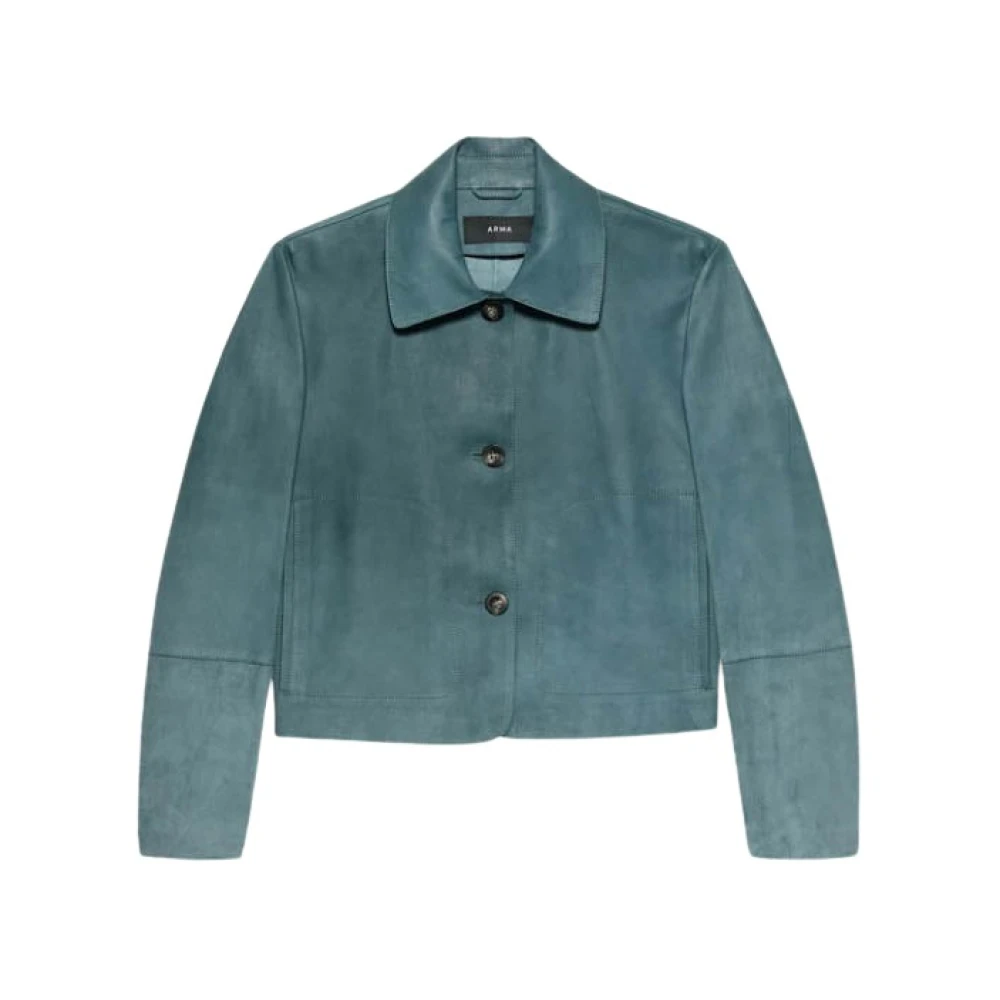 Arma Blauwe Suède Knoopjas Blue Dames