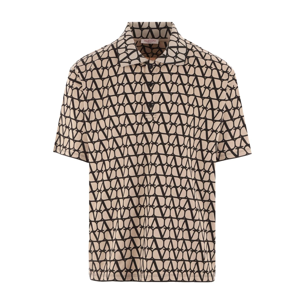 Valentino Garavani Casual Logo Print T-Shirt Beige Heren