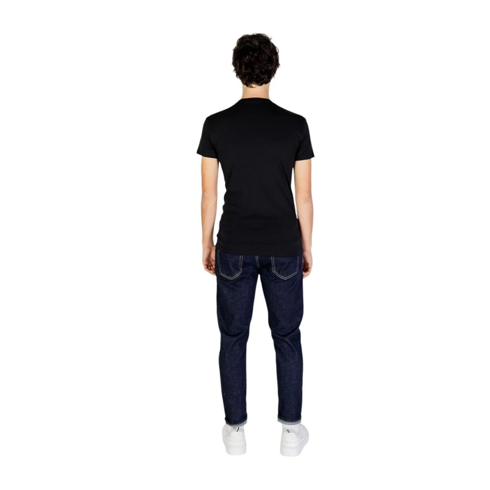 Emporio Armani Katoenen Heren T-shirt Herfst Winter Collectie Black Heren