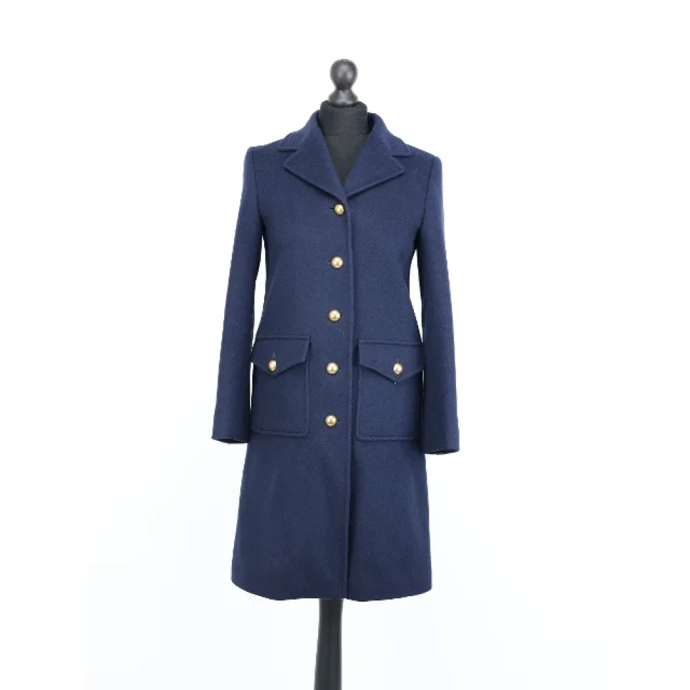 Gucci Vintage Pre-owned Wool outerwear Blue Dames