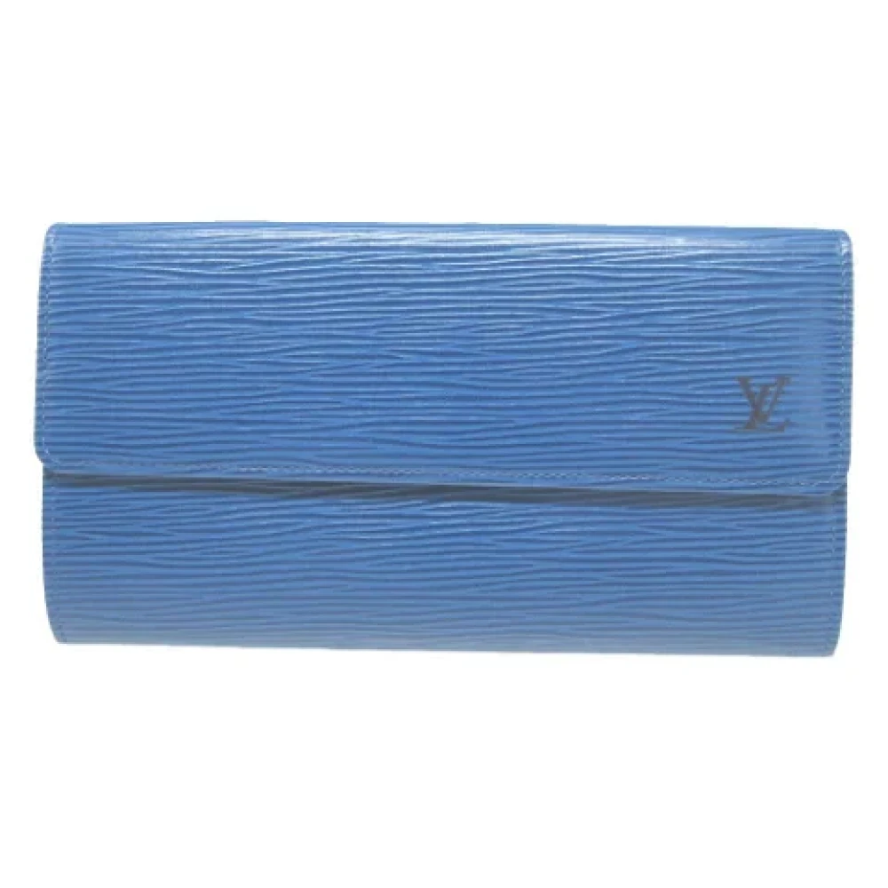 Louis Vuitton Vintage Pre-owned Leather wallets Blue Dames