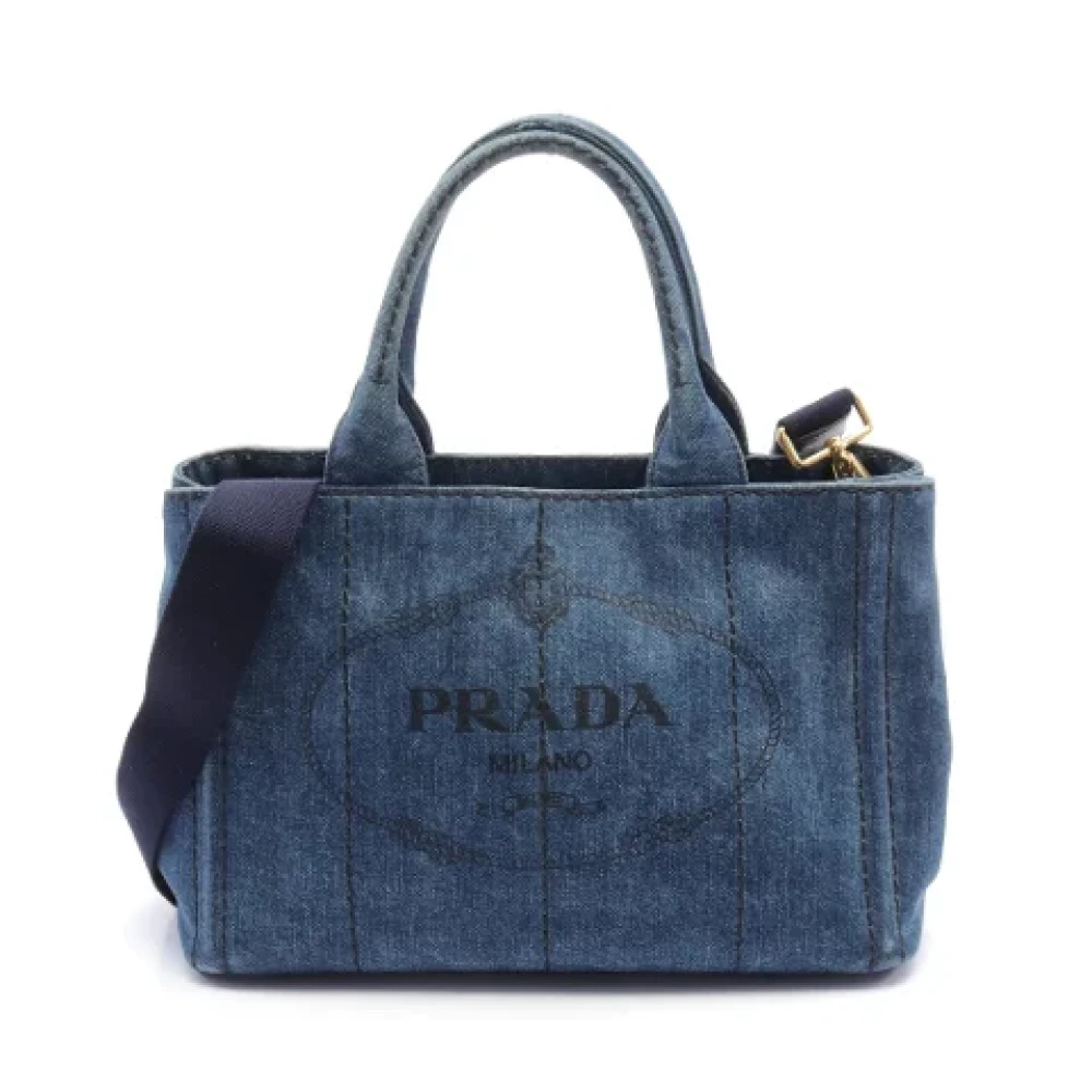 Prada Vintage Pre-owned Denim prada-bags Blue Dames