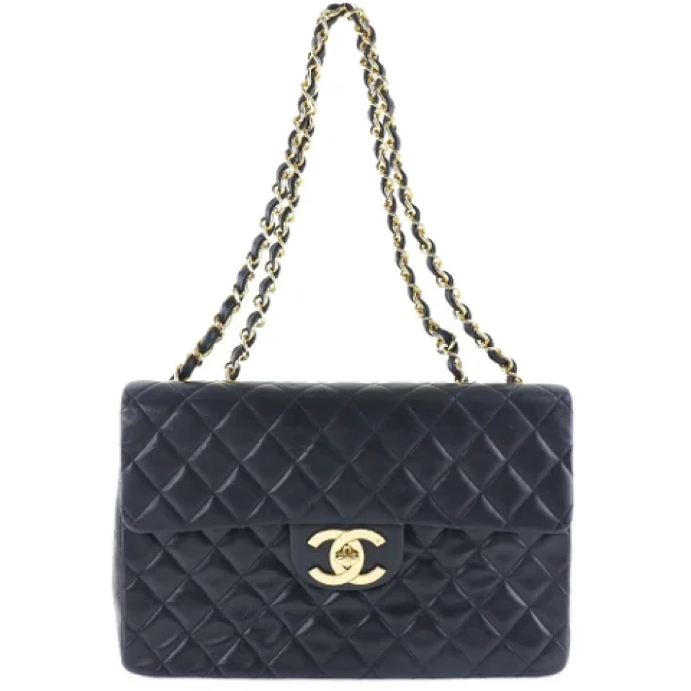 Chanel Vintage Pre-owned Leather shoulder-bags Black Dames