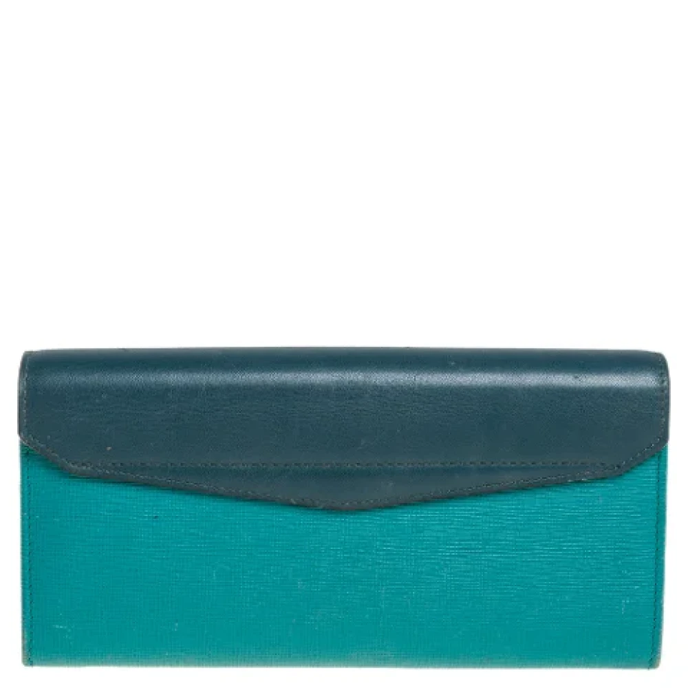 Fendi Vintage Pre-owned Leather wallets Green Dames