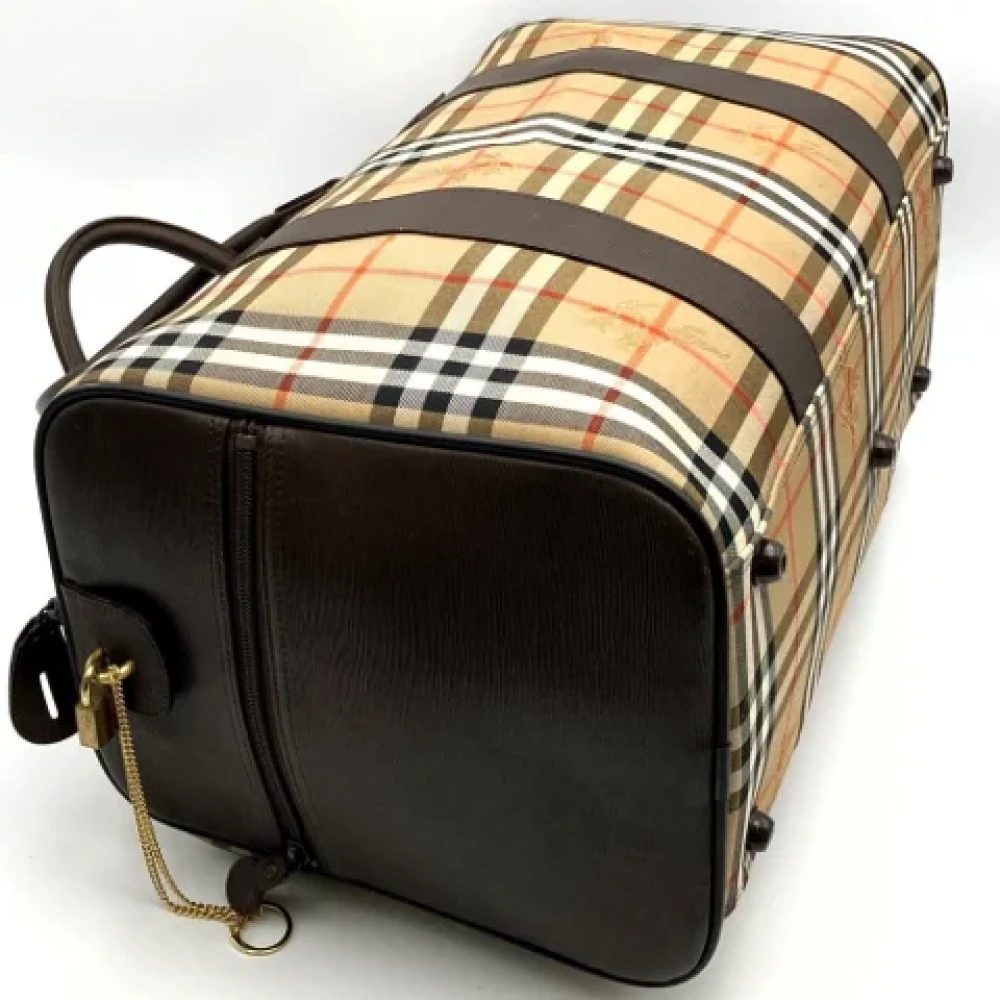 Burberry Vintage Pre-owned Canvas travel-bags Brown Dames