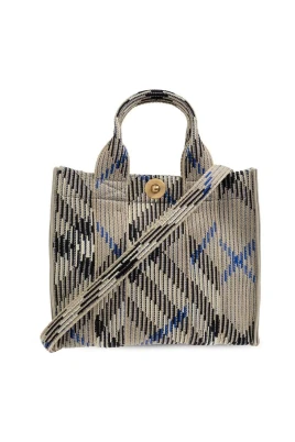Canvas Tote Bag med geometriskt mönster