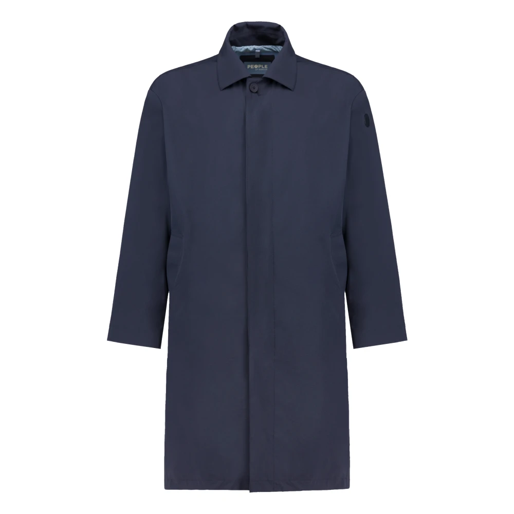 People of Shibuya Kurume Trench Coat Blue Heren