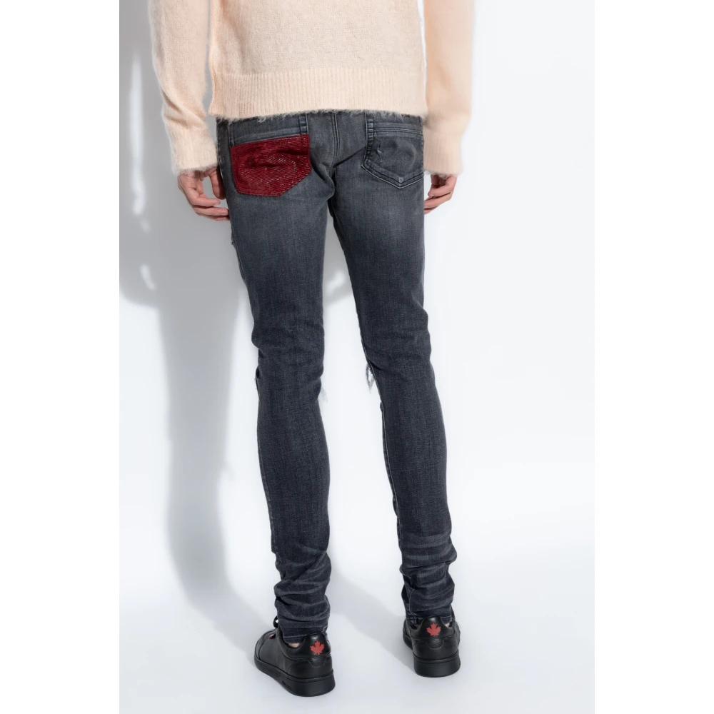 Amiri Jeans met versleten effect Gray Heren