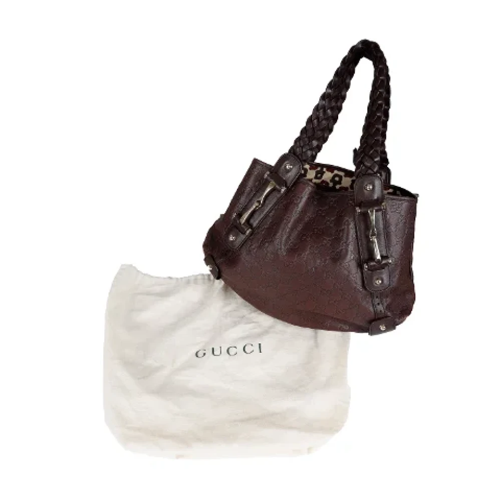 Gucci Vintage Pre-owned Leather gucci-bags Brown Dames