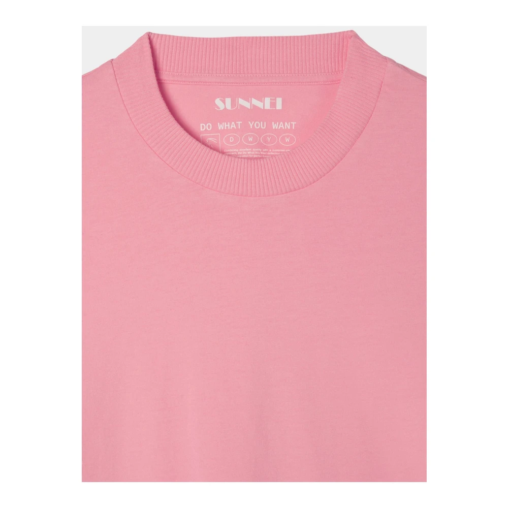 Sunnei Roze Boxy Fit Longsleeve T-Shirt Pink Heren