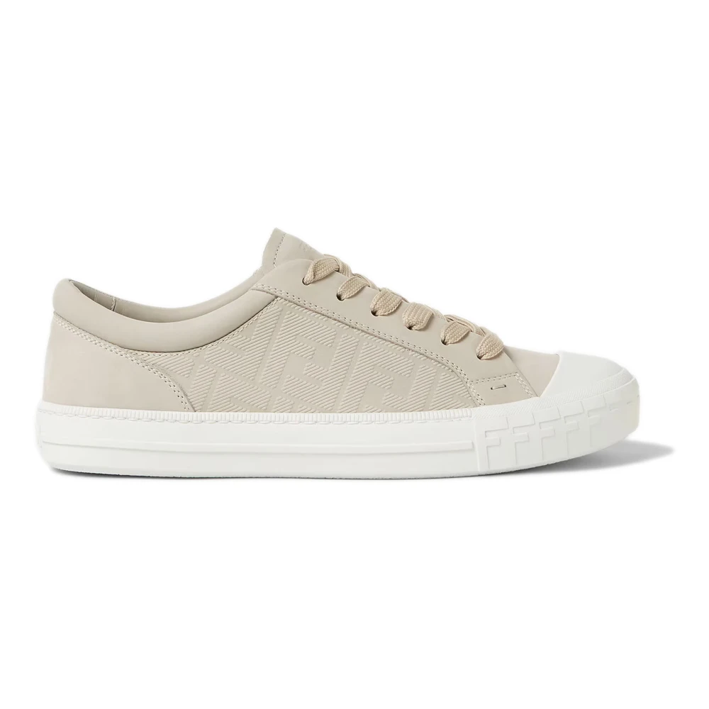 Fendi Men's Beige Sneakers, 7 Uk, Domino Sneaker