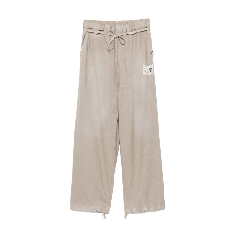 Mihara Yasuhiro Beige Elastische Taillebroek Beige Heren