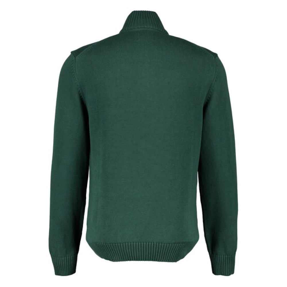 Gant Katoenen Halfzip Trui Green Heren