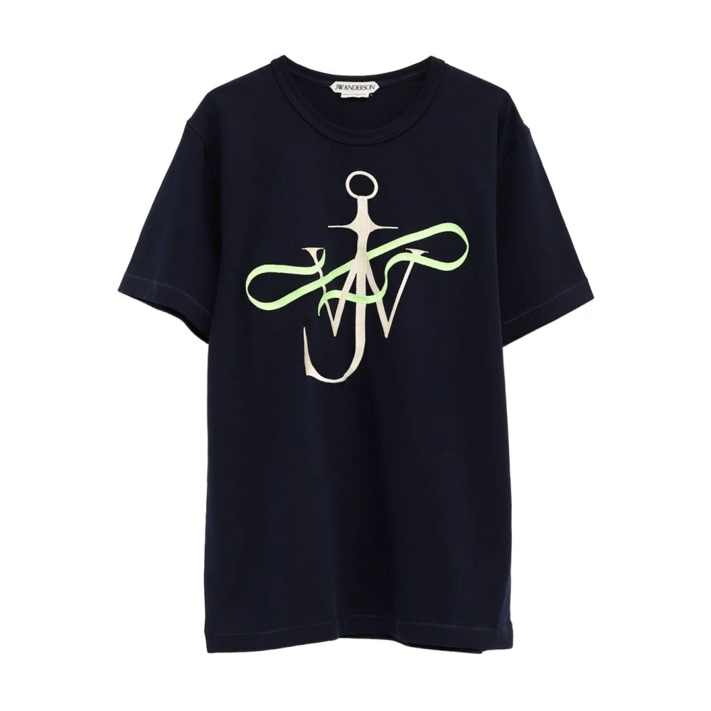Jw Anderson Women's Black T-Shirts, L, Ribbon Anchor T-Shirt