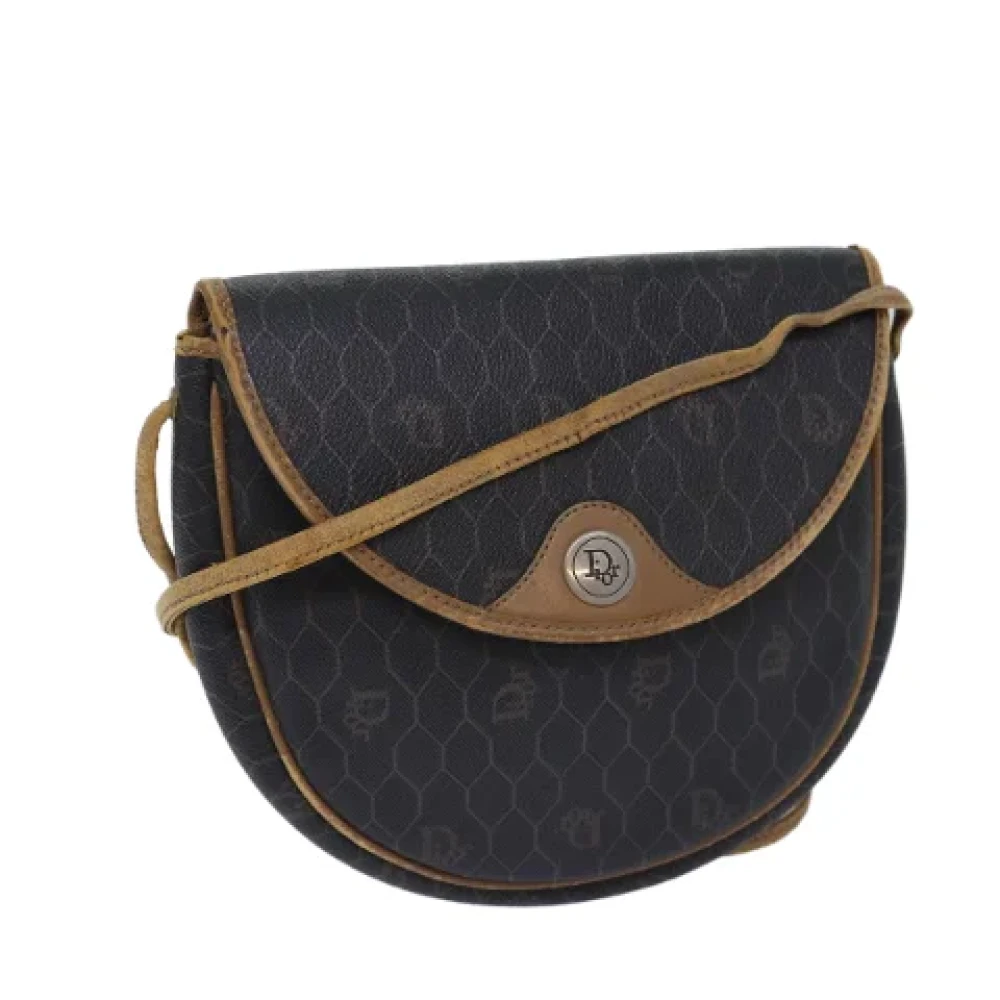 Dior Vintage Pre-owned Leather shoulder-bags Brown Dames