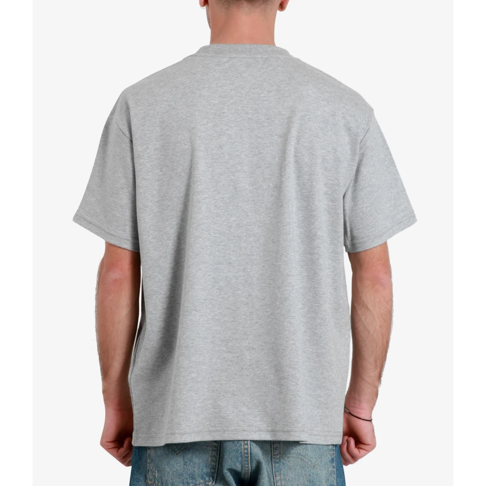 Gcds Logo Loose Ronde Hals Katoenen T-Shirt Gray Heren