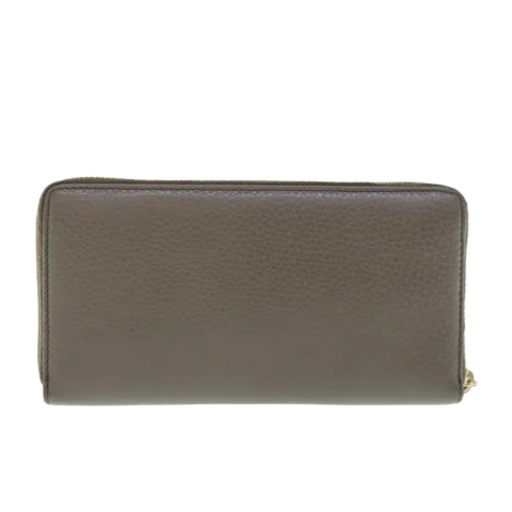 Gucci Vintage Pre-owned Leather wallets Gray Dames