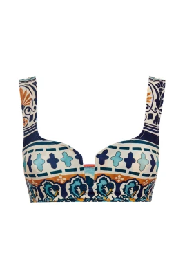 Retro V-Neck Bikini Top