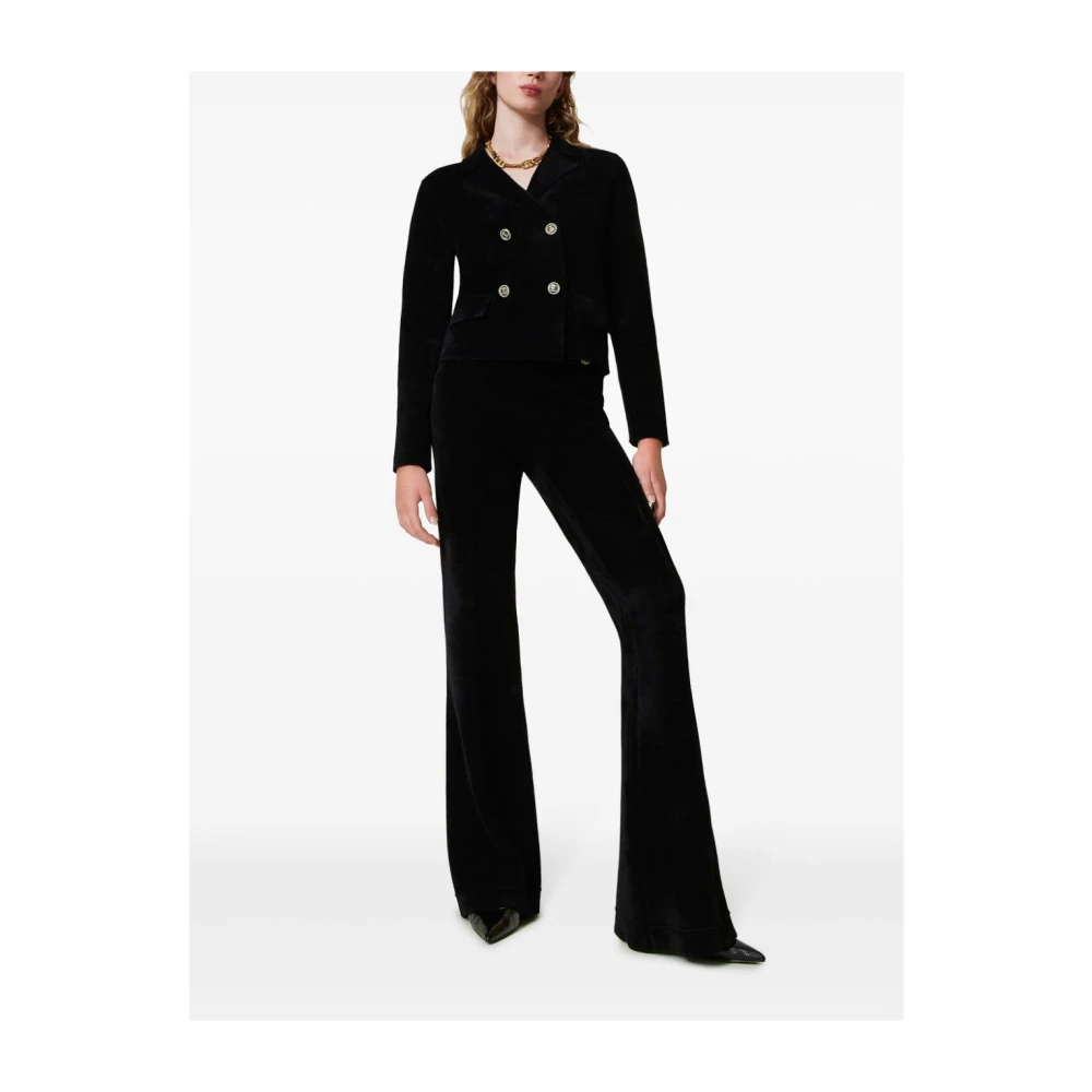 Twinset Zwarte Broek voor Vrouwen Black Dames
