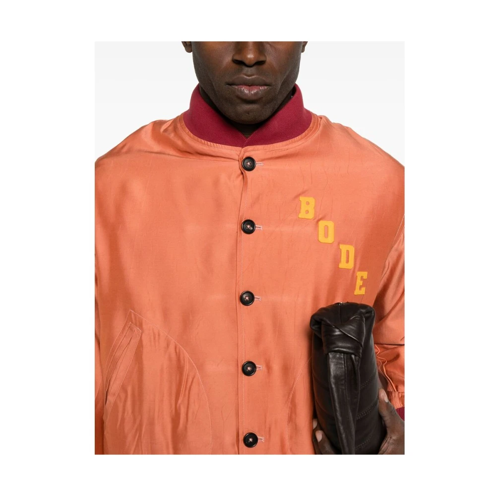 Bode Terracotta Oranje Knoop Voorkant Buitenkleding Orange Heren