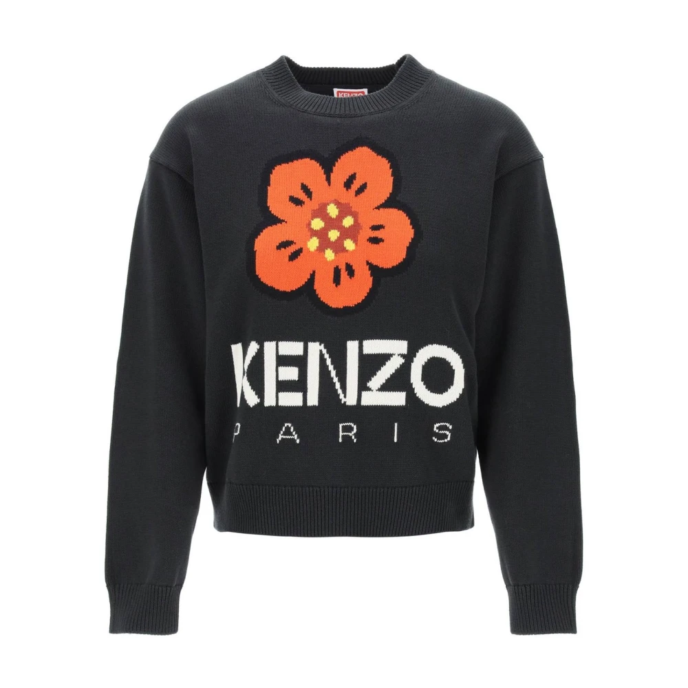 Kenzo Women's Black Cozy Knit Jumper Pullover - Round-Neck Knitwear - S - Knitwear