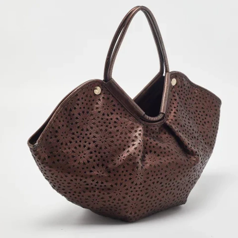 Jimmy Choo Pre-owned Leather totes Brown Dames