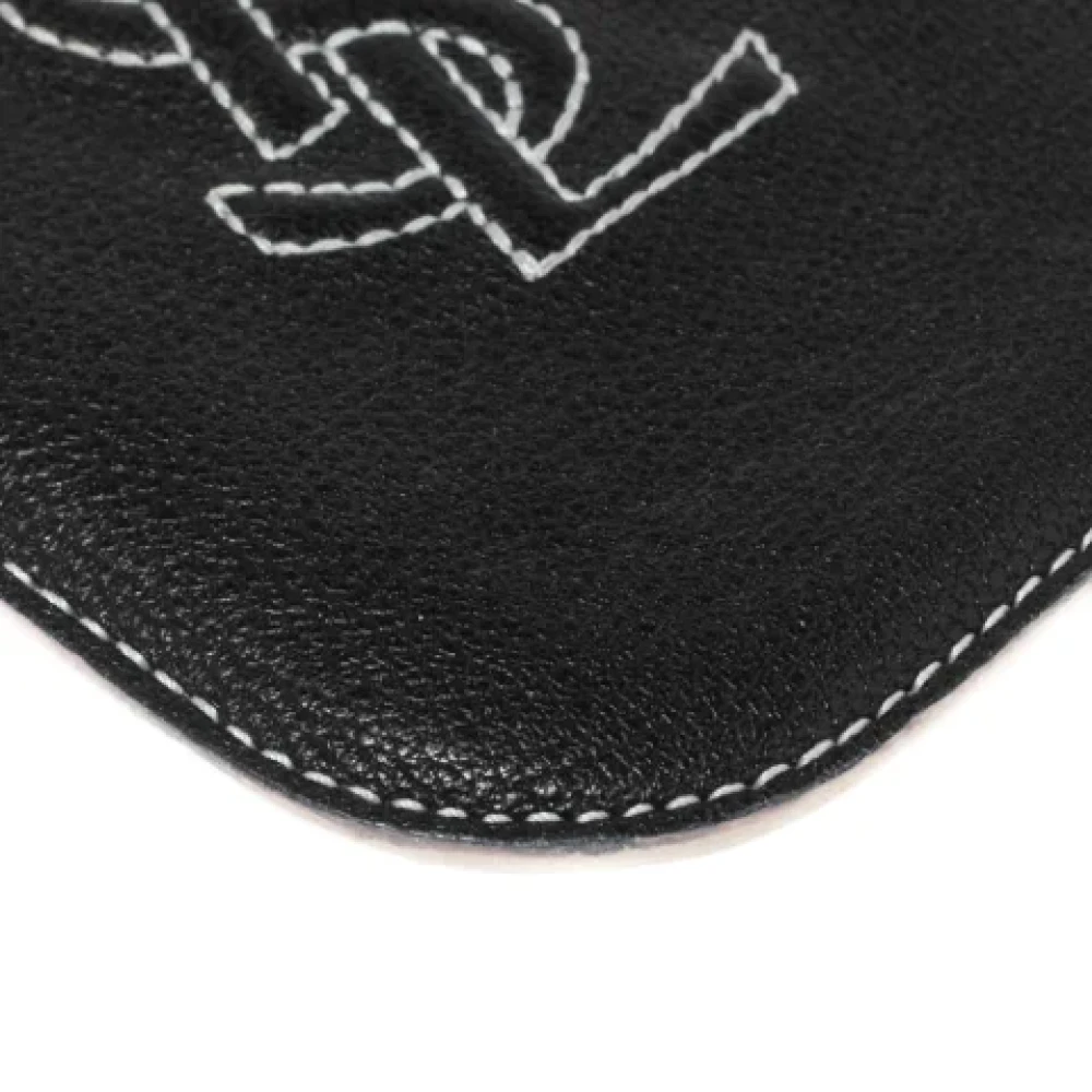 Yves Saint Laurent Vintage Pre-owned Leather home-office Black Dames