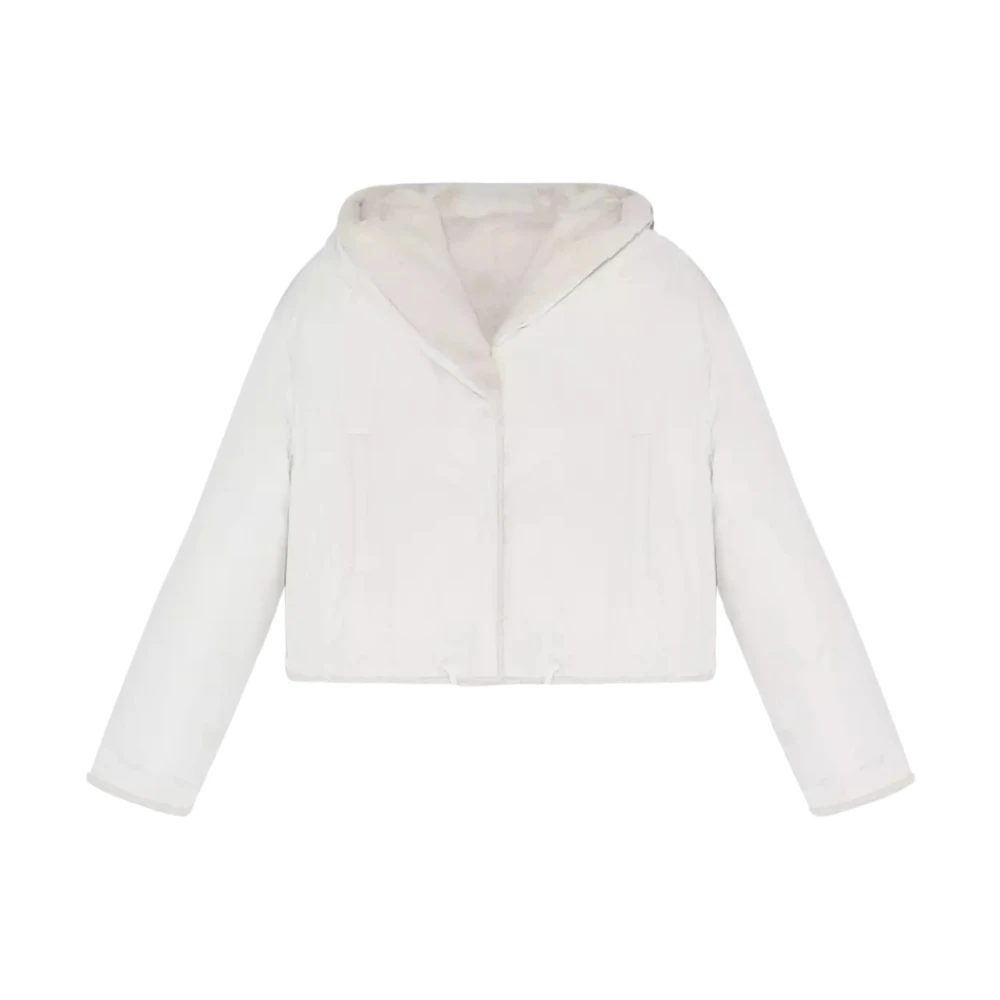 Yves Salomon Omkeerbare Roomkleurige Hoodie White Dames