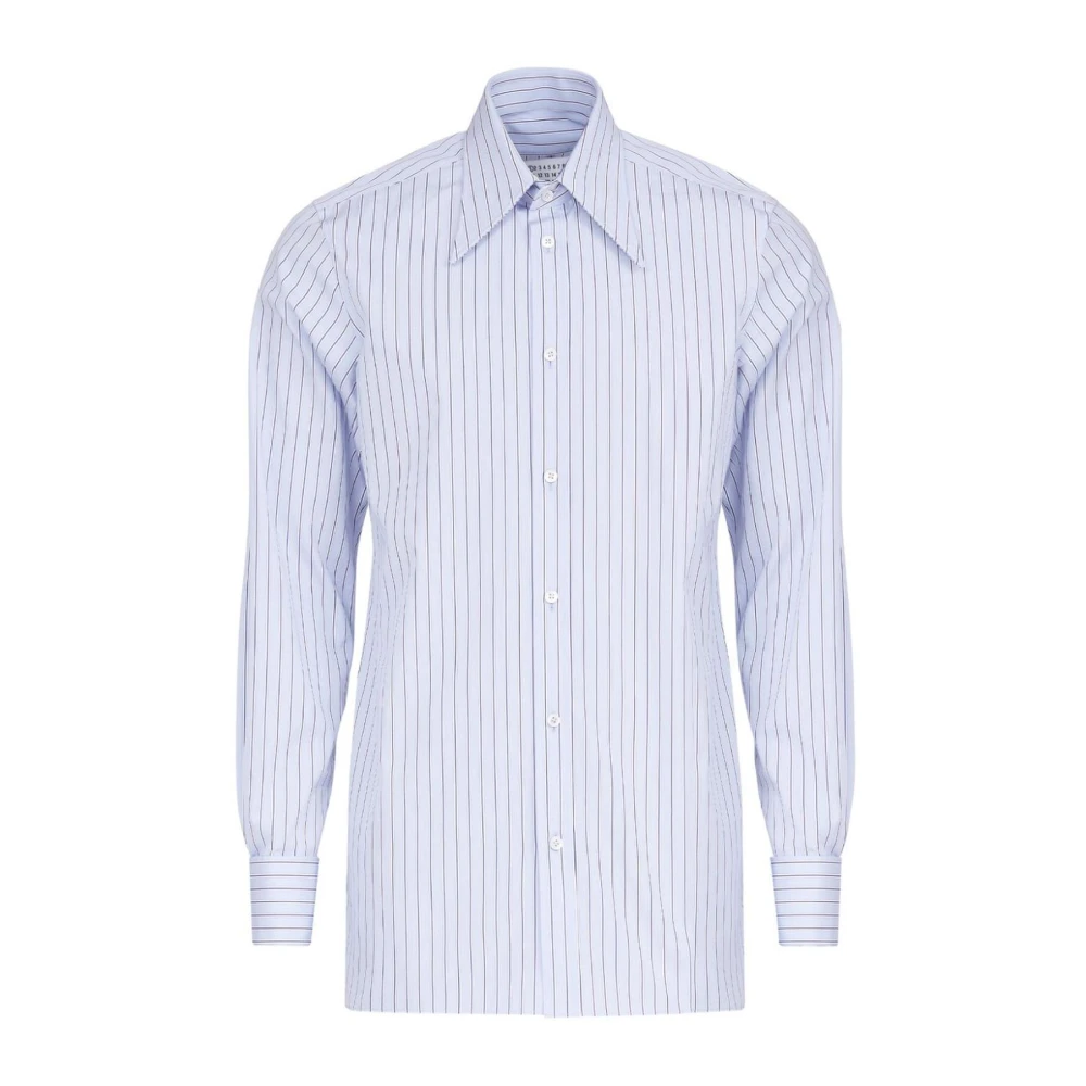 Maison Margiela Homme Bleu Chemises, Taille: S Chemise Boutonnée À Rayures
