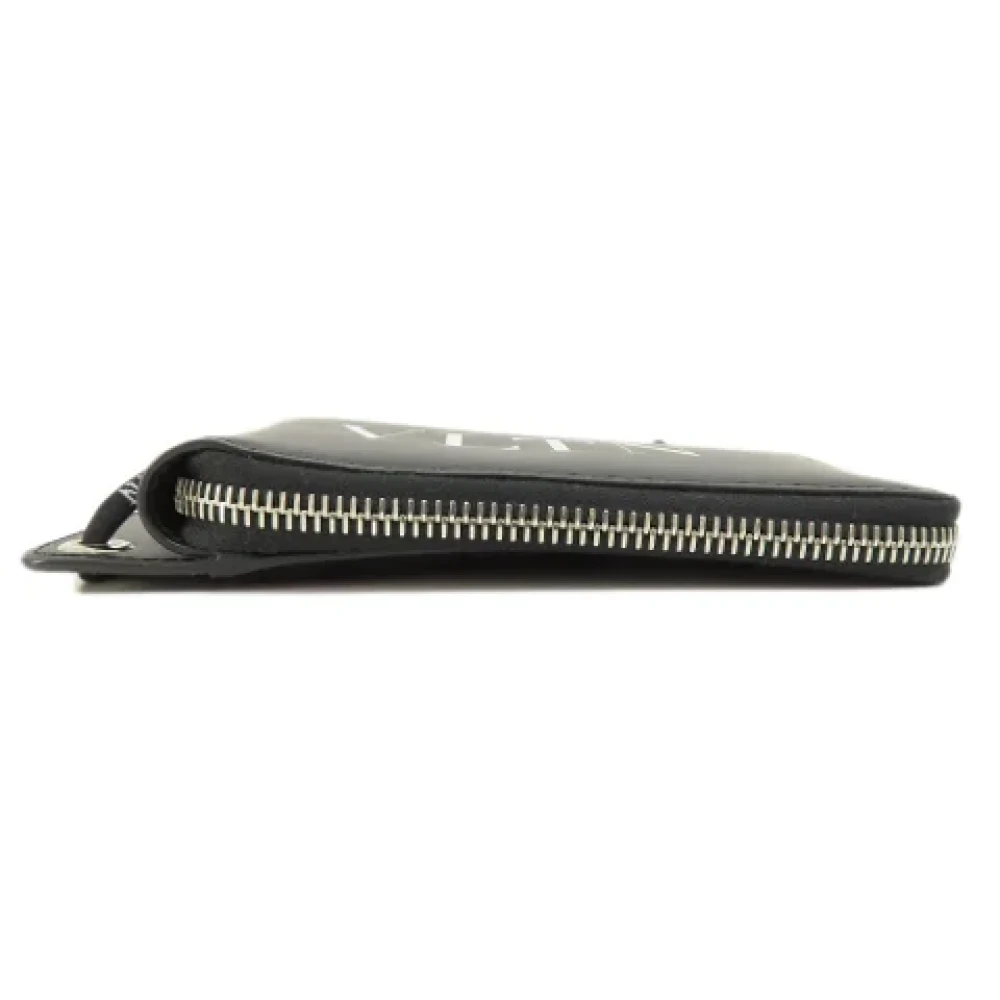Valentino Vintage Pre-owned Leather wallets Black Dames